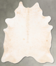 Ivory with Beige XX-Large Brazilian Cowhide Rug 7'9"H x 6'8"W #B26297 by Hudson Hides