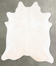 Ivory with Beige XX-Large Brazilian Cowhide Rug 7'10"H x 7'0"W #B26298 by Hudson Hides
