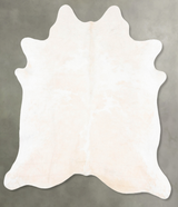 Ivory with Beige XX-Large Brazilian Cowhide Rug 7'10"H x 7'0"W #B26298 by Hudson Hides