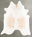 Beige and White XX-Large Brazilian Cowhide Rug 8'6"H x 7'3"W #B26316 by Hudson Hides