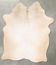 Ivory with Beige X-Large Brazilian Cowhide Rug 7'1"H x 5'11"W #B26329 by Hudson Hides