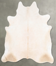 Ivory with Beige XX-Large Brazilian Cowhide Rug 8'1"H x 7'1"W #B26370 by Hudson Hides