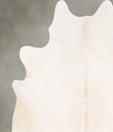 Ivory with Beige XX-Large Brazilian Cowhide Rug 8'1"H x 7'1"W #B26370 by Hudson Hides