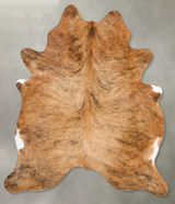 Medium Brindle X-Large Brazilian Cowhide Rug 7'8"H x 6'2"W #B26406 by Hudson Hides
