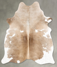 Grey with Beige Large Brazilian Cowhide Rug 6'0"H x 5'1"W #B26438 by Hudson Hides