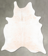 Ivory with Beige X-Large Brazilian Cowhide Rug 7'6"H x 6'3"W #B26456 by Hudson Hides