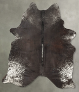 Salt and Pepper Black X-Large Brazilian Cowhide Rug 7'9"H x 5'9"W #B26461 by Hudson Hides