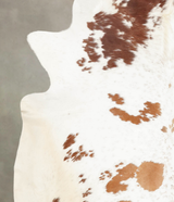 Brown and White XX-Large Brazilian Cowhide Rug 7'9"H x 6'9"W #B2647 by Hudson Hides