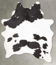 Black and White X-Large Brazilian Cowhide Rug 7'4"H x 6'0"W #B26492 by Hudson Hides