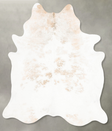 Beige and White XX-Large Brazilian Cowhide Rug 7'9"H x 6'6"W #B26501 by Hudson Hides