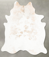 Beige and White XX-Large Brazilian Cowhide Rug 7'9"H x 6'6"W #B26501 by Hudson Hides