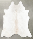 Ivory with Beige X-Large Brazilian Cowhide Rug 7'6"H x 6'1"W #B26525 by Hudson Hides