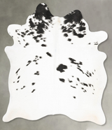 Black and White Large Brazilian Cowhide Rug 6'8"H x 5'7"W #B26533 by Hudson Hides