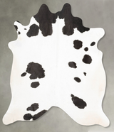 Black and White X-Large Brazilian Cowhide Rug 7'2"H x 6'6"W #B26550 by Hudson Hides