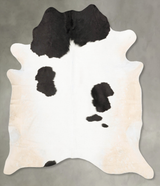 Black and White X-Large Brazilian Cowhide Rug 7'5"H x 6'2"W #B26640 by Hudson Hides