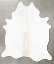 Ivory with Beige X-Large Brazilian Cowhide Rug 7'9"H x 6'4"W #B26642 by Hudson Hides