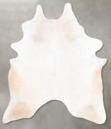 Ivory with Beige XX-Large Brazilian Cowhide Rug 8'3"H x 6'4"W #B26648 by Hudson Hides