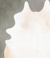 Ivory with Beige XX-Large Brazilian Cowhide Rug 8'3"H x 6'4"W #B26648 by Hudson Hides
