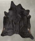 Solid Black XX-Large Brazilian Cowhide Rug 7'6"H x 6'9"W #B26662 by Hudson Hides