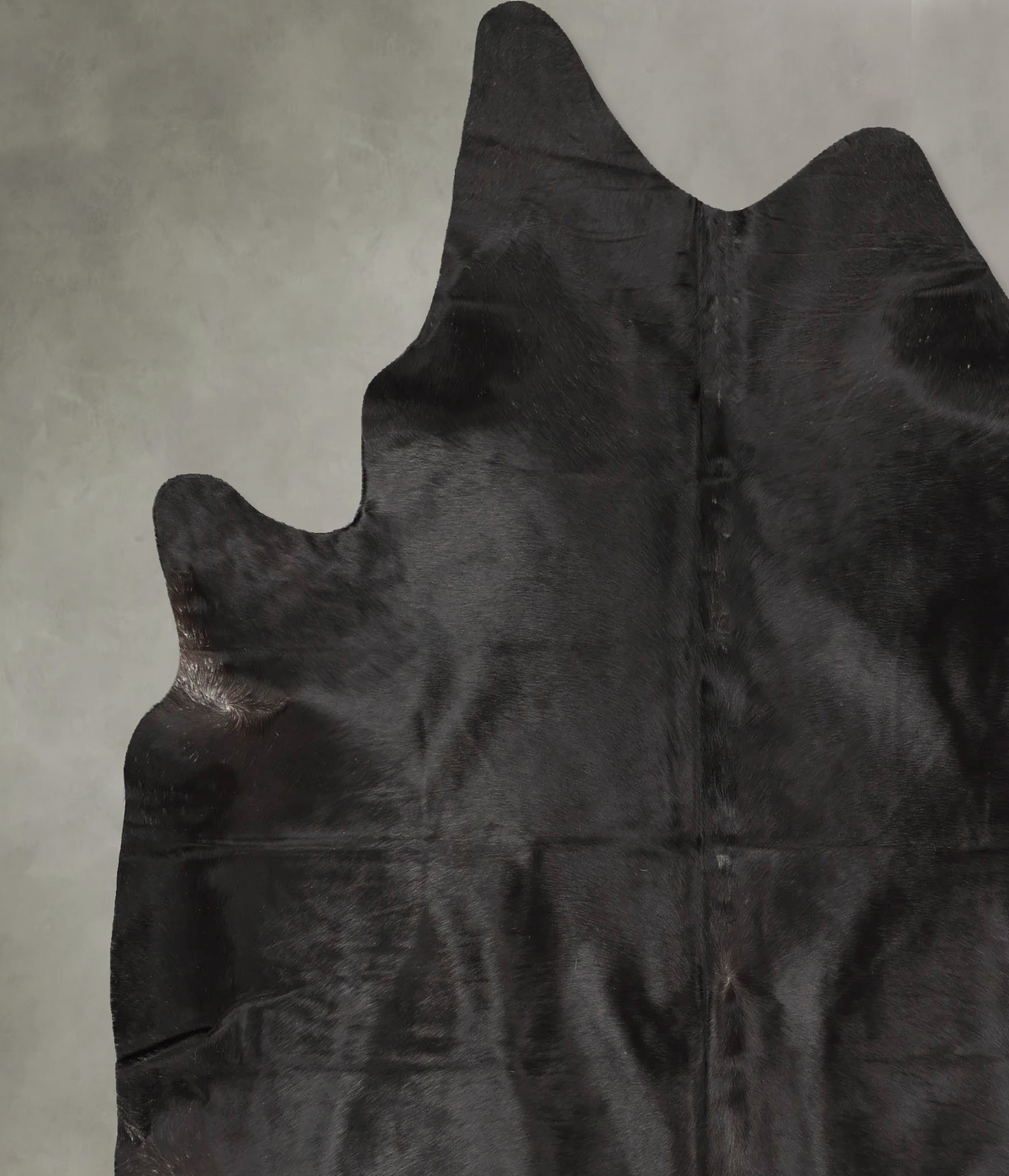 Solid Black XX-Large Brazilian Cowhide Rug 7'6"H x 6'9"W #B26662 by Hudson Hides