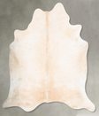 Ivory with Beige X-Large Brazilian Cowhide Rug 6'11"H x 6'4"W #B26663 by Hudson Hides