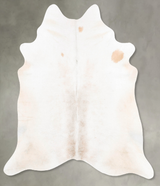 Ivory with Beige X-Large Brazilian Cowhide Rug 6'8"H x 6'4"W #B26678 by Hudson Hides