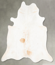 Ivory with Beige XX-Large Brazilian Cowhide Rug 7'9"H x 7'10"W #B26709 by Hudson Hides