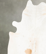 Ivory with Beige XX-Large Brazilian Cowhide Rug 7'9"H x 7'10"W #B26709 by Hudson Hides