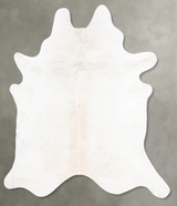 Ivory with Beige XX-Large Brazilian Cowhide Rug 8'2"H x 7'6"W #B26713 by Hudson Hides