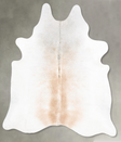Grey with Beige X-Large Brazilian Cowhide Rug 7'6"H x 6'4"W #B26723 by Hudson Hides