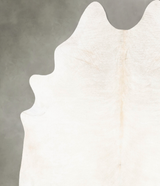 Ivory with Beige XX-Large Brazilian Cowhide Rug 8'4"H x 7'4"W #B26729 by Hudson Hides