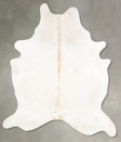 Ivory with Beige XX-Large Brazilian Cowhide Rug 8'3"H x 6'6"W #B26737 by Hudson Hides
