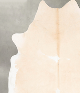 Beige and White XX-Large Brazilian Cowhide Rug 8'5"H x 7'7"W #B26740 by Hudson Hides