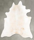 Ivory with Beige XX-Large Brazilian Cowhide Rug 8'9"H x 6'9"W #B26751 by Hudson Hides
