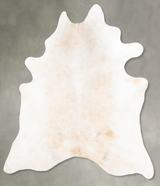 Ivory with Beige XX-Large Brazilian Cowhide Rug 8'9"H x 6'9"W #B26751 by Hudson Hides