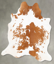 Brown and White X-Large Brazilian Cowhide Rug 7'6"H x 6'8"W #B26759 by Hudson Hides