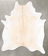 Ivory with Beige XX-Large Brazilian Cowhide Rug 8'9"H x 6'7"W #B26775 by Hudson Hides