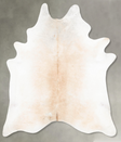 Ivory with Beige XX-Large Brazilian Cowhide Rug 8'9"H x 7'0"W #B26821 by Hudson Hides