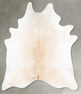 Ivory with Beige XX-Large Brazilian Cowhide Rug 8'9"H x 7'0"W #B26821 by Hudson Hides