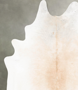 Ivory with Beige XX-Large Brazilian Cowhide Rug 8'9"H x 7'0"W #B26821 by Hudson Hides