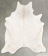 Ivory with Beige X-Large Brazilian Cowhide Rug 7'6"H x 5'11"W #B26822 by Hudson Hides