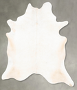 Ivory with Beige X-Large Brazilian Cowhide Rug 7'5"H x 6'5"W #B26864 by Hudson Hides