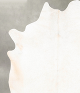 Ivory with Beige X-Large Brazilian Cowhide Rug 7'5"H x 6'5"W #B26864 by Hudson Hides