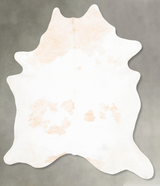 Beige and White XX-Large Brazilian Cowhide Rug 8'9"H x 7'2"W #B26879 by Hudson Hides
