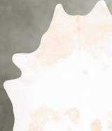 Beige and White XX-Large Brazilian Cowhide Rug 8'9"H x 7'2"W #B26879 by Hudson Hides