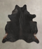 Solid Black XX-Large Brazilian Cowhide Rug 8'0