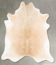 Beige X-Large Brazilian Cowhide Rug 7'1"H x 6'3"W #B26893 by Hudson Hides