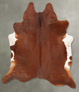 Solid Brown XX-Large Brazilian Cowhide Rug 7'6"H x 6'10"W #B26894 by Hudson Hides