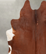 Solid Brown XX-Large Brazilian Cowhide Rug 7'6"H x 6'10"W #B26894 by Hudson Hides
