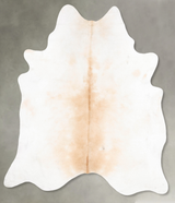 Ivory with Beige XX-Large Brazilian Cowhide Rug 9'2"H x 7'5"W #B26917 by Hudson Hides